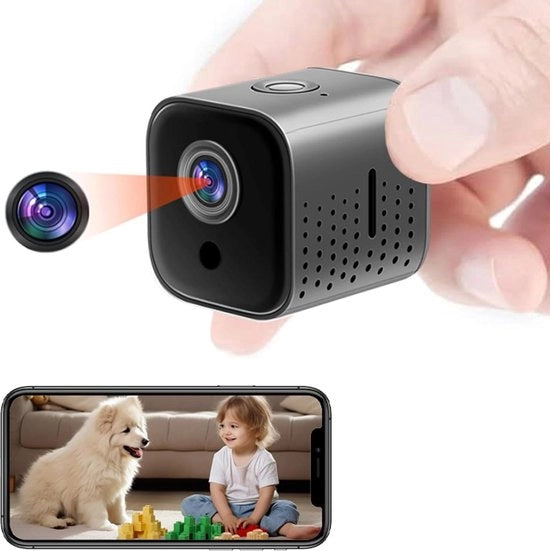 Camera di Sorveglianza Wi-Fi 1080p HD Micro con Visione Notturna e Rilevamento Movimento