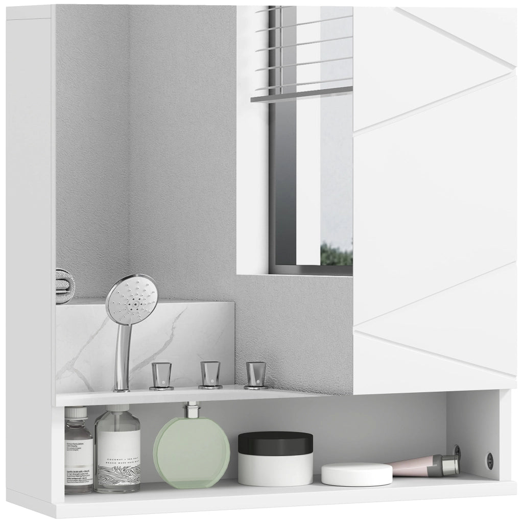 Armadio a muro con specchio ¨C zephmum ¨C bianco 55x17x55 cm