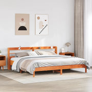 Letto senza Materasso Marrone Cera 180x200 cm in Legno di Pino 3306881