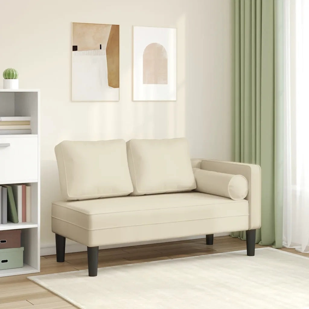 Sdraio con Cuscini Crema in Similpelle CFW5842822
