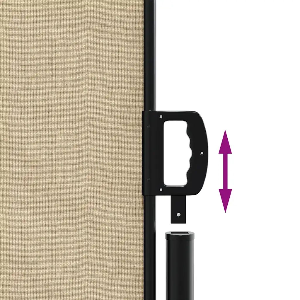 Tenda da Sole Laterale Retrattile Beige 120x600 cm 4004600
