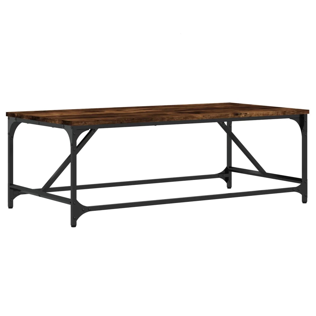 Tavolino da Salotto Rovere Fumo 100x50x35 cm Legno Multistrato 835331