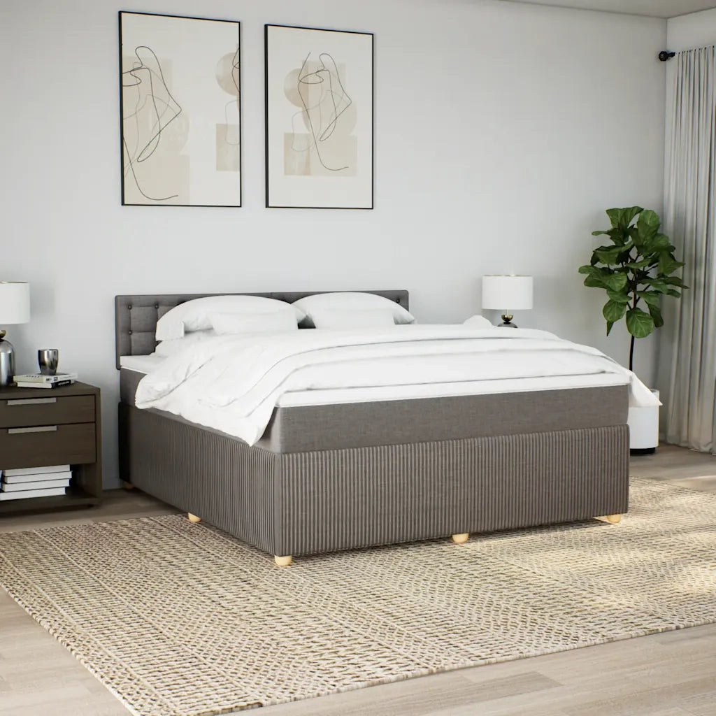 Giroletto a Molle con Materasso Tortora 180x200 cm in Tessuto 3289853