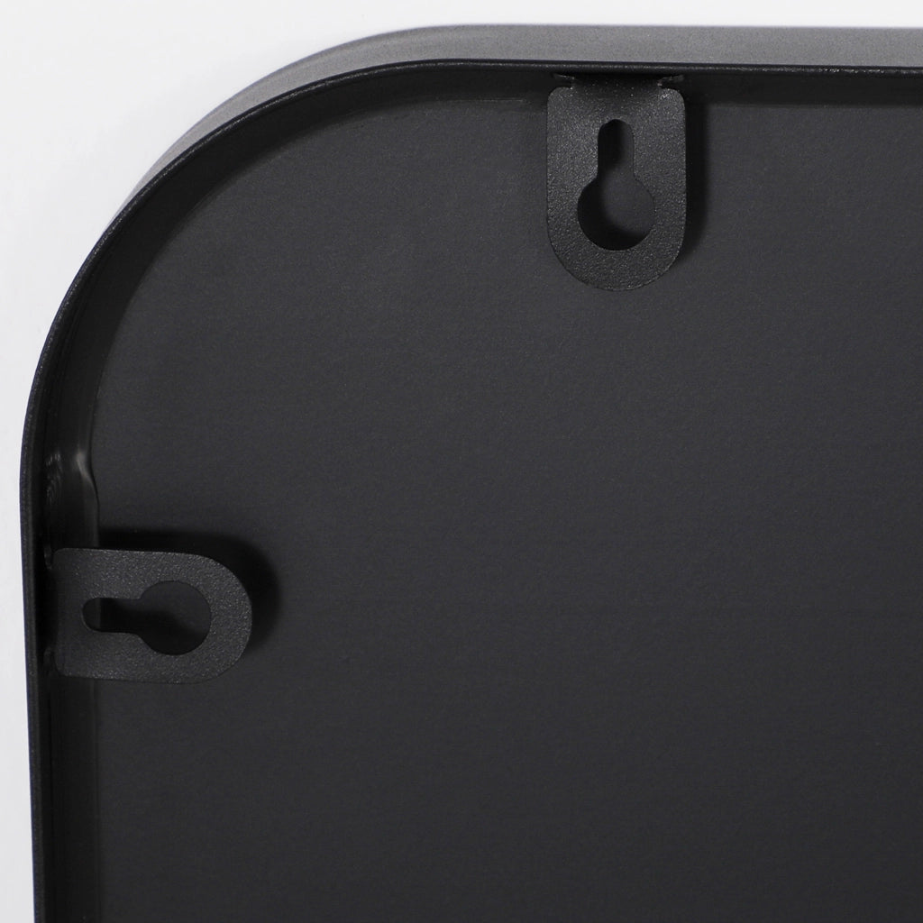 Specchio da Bagno 50x2,5x70 cm con Cornice in Metallo e Gancio Nero