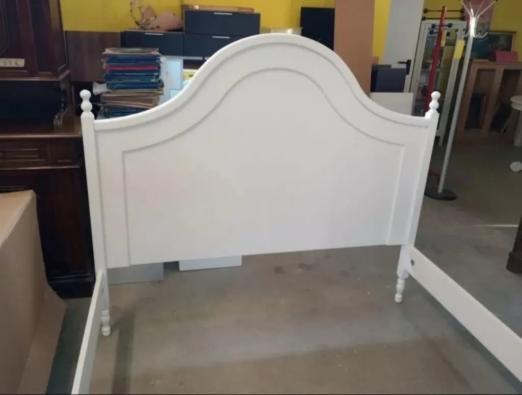 Letto matrimoniale laccato bianco opaco 174x216x148 (1455) - Mobili 2G