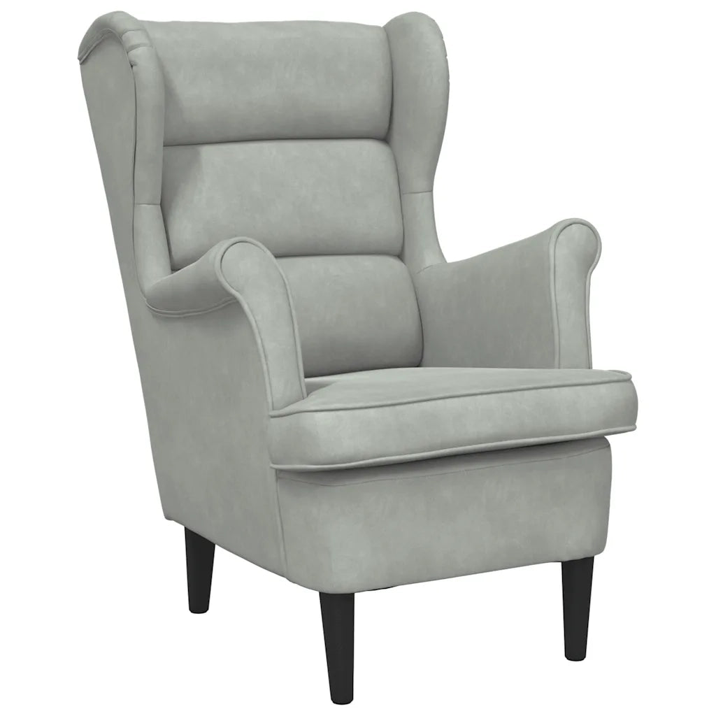 Poltrona Grigio Chiaro in Velluto cod mxl 39078