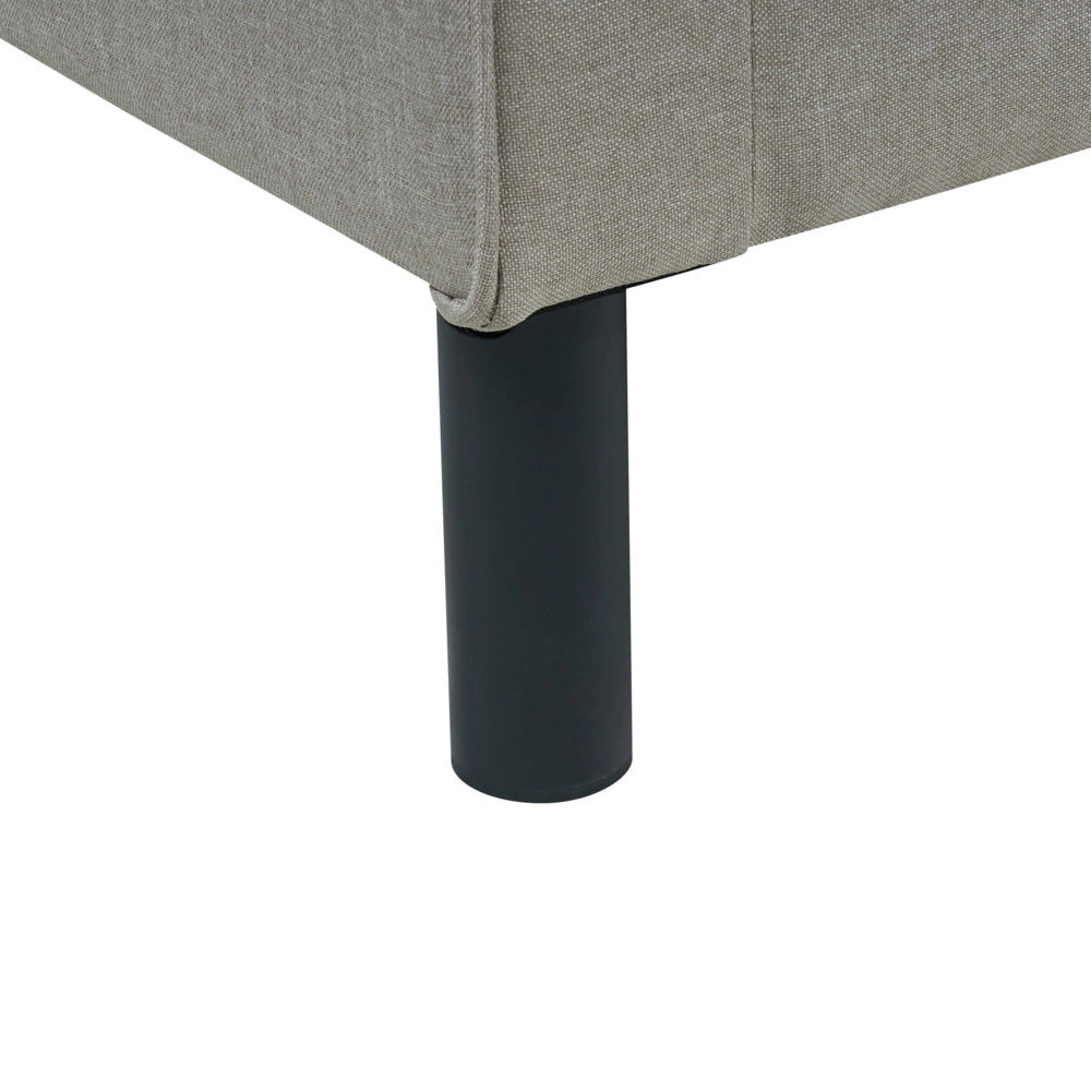 Divano a 3 Posti Imbottito in Velluto Grigio con Gambe in metallo nero stile classico moderno