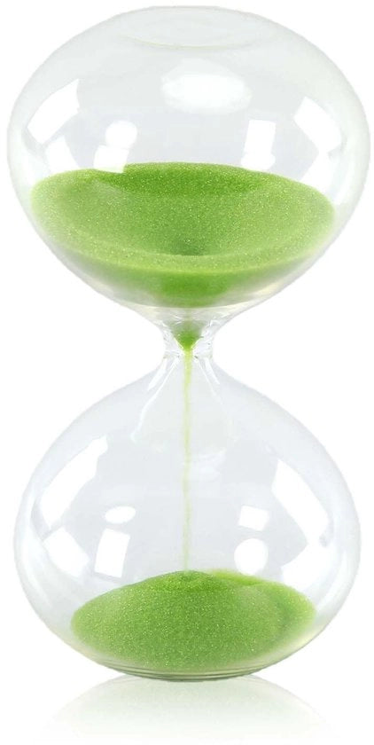 Decorativo orologio da sabbia a mano - Borosilicato - 3 minuti - Tijdmeter - Dimensioni altezza 11,43 cm - Duraturo e termoresistente