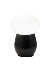 Lampada da tavolo Freddy in vetro soffiato Nero, attacco E27 40W, interruttore integrato, design elegante e moderno - Freddy Collection