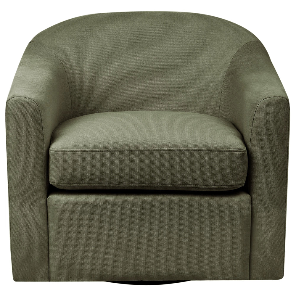 Poltrona girevole Verde Scuro Poliestere Tessuto idrorepellente Retro Minimalista Mobili Soggiorno