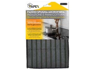 PANNO SPUGNA MICROFIBRA PER INDUZIONE E PIANI COTTURA- - cm.24x17 - 24 pezzi APEX
