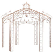 Padiglione da Giardino Marrone Anticato 4 m in Ferro 45439