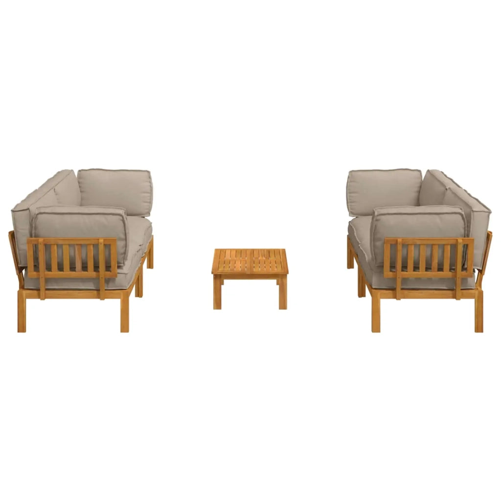 Set di divani con cuscino 5 pcs Talpa Legno di Acacia Massello 3418639