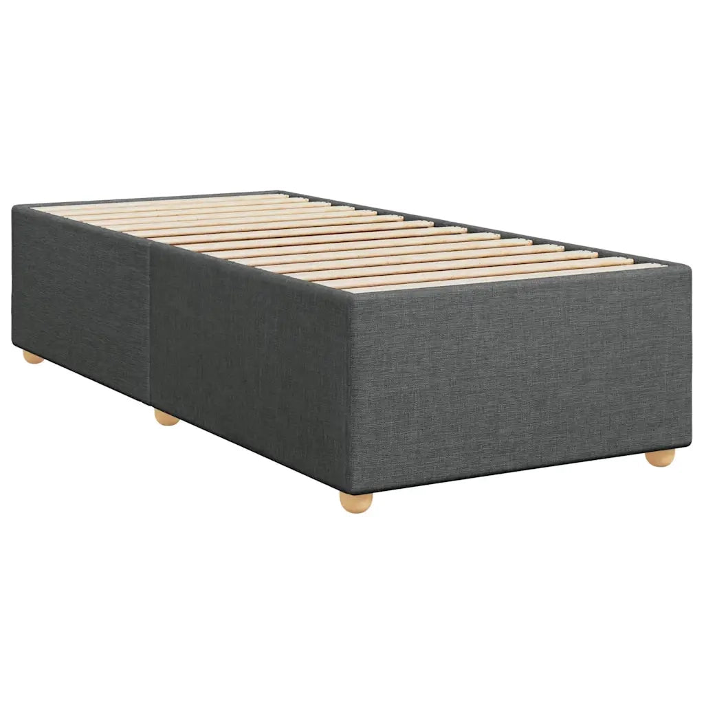 Giroletto a Molle con Materasso Grigio Scuro 80x200 cm Tessuto 3286508