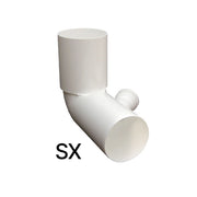 CURVA WC ALTA D. 110 IN PP CON 1 ATTACCO- Attacco dx D. 40- senza- pezzi 1