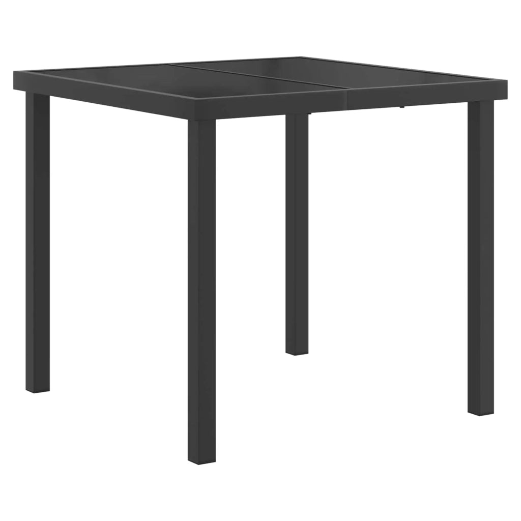 Set da Pranzo per Giardino 5 pcs Nero e Grigio scuro 3448899