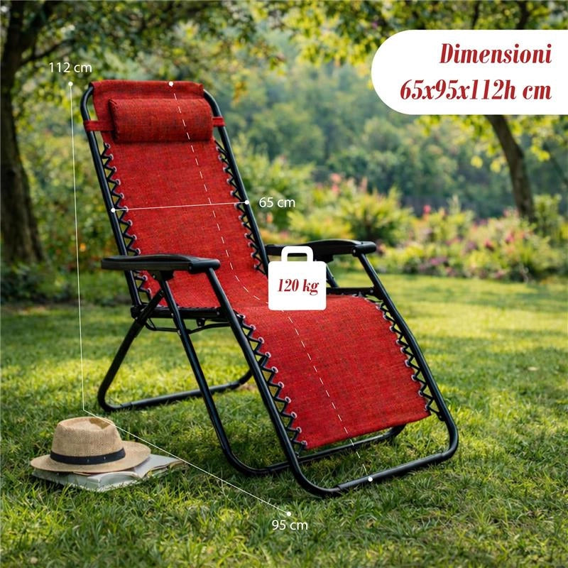 MAURY'S SDRAIO GRAVITA' ZERO  65X95X112 CM  IN COLORE ROSSO