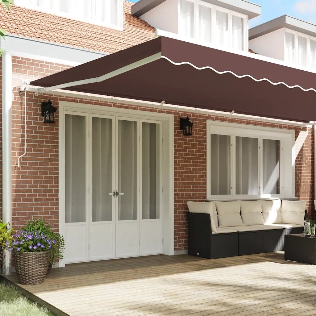 Tenda da Sole Retrattile Automatica Marrone 600x300 cm 3310220
