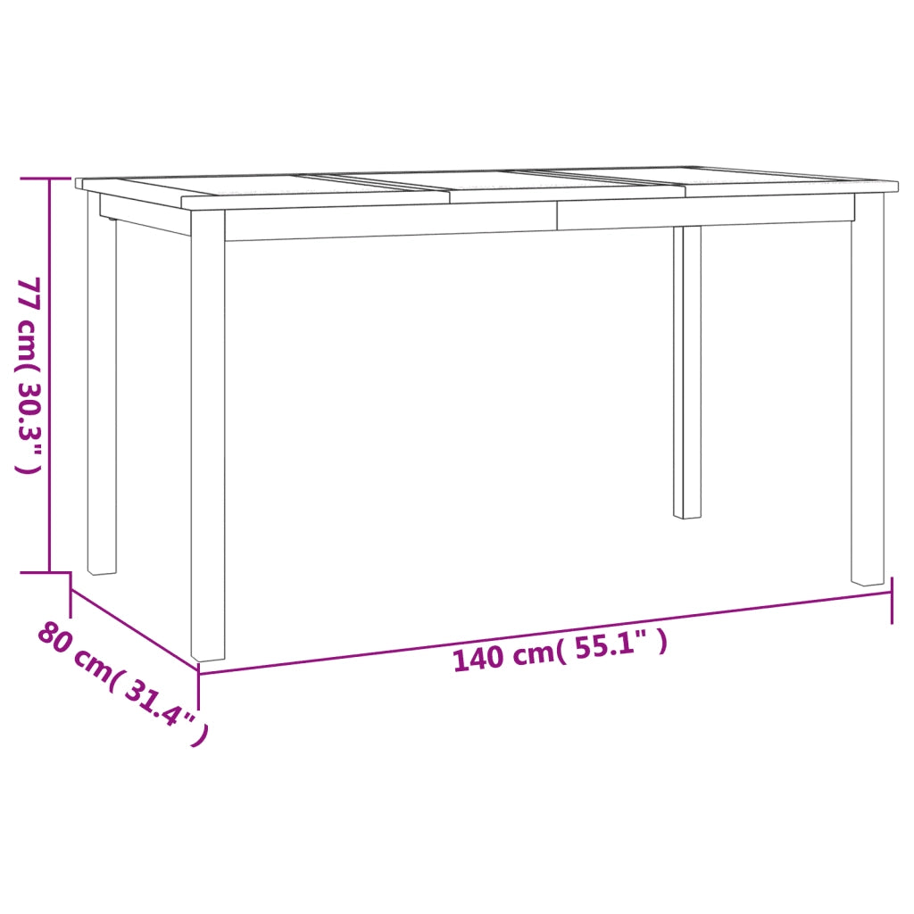 Set da Pranzo per Giardino 4 pz in Legno Massello di Teak 3157938