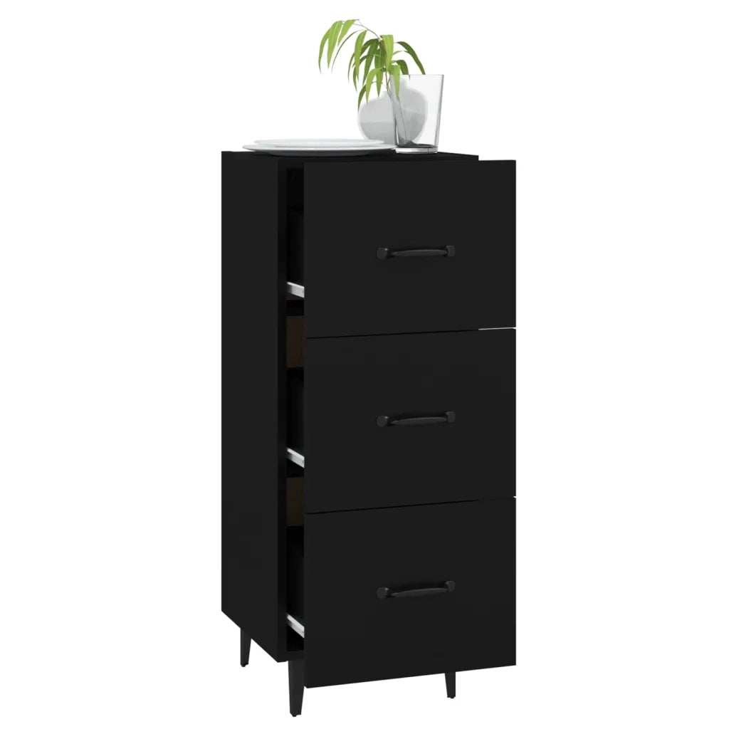Credenza Nero 34,5x34x90 cm in Legno Multistrato cod mxl 12306
