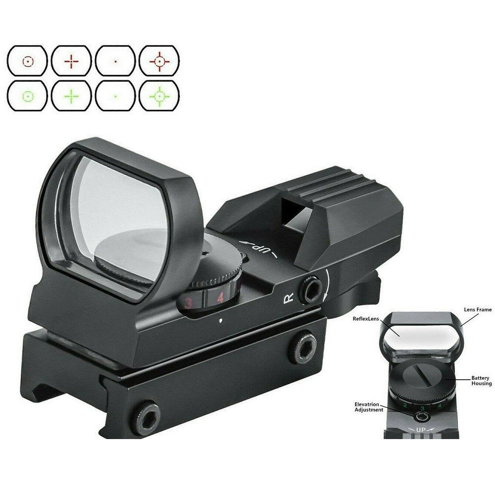Trade Shop - Mirino Olografico Di Precisione Per Fucile Ottica Con Reticolo Rosso E Verde -