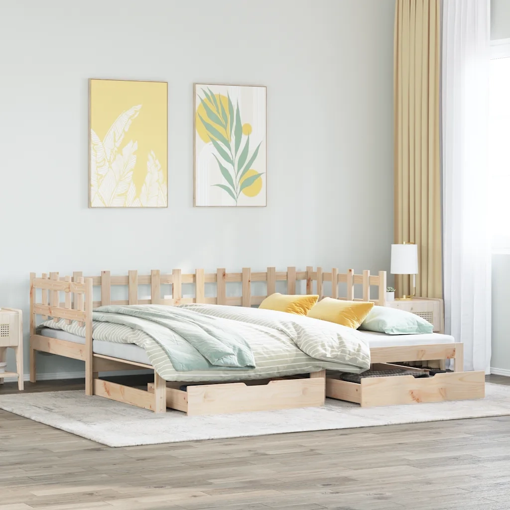 Divano letto | Sof¨¤ letto | Letto singolo Estraibile con Cassetti senza Materasso 90x200 cm