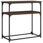 Tavolino Consolle | Tavolo d'Ingresso Rovere Marrone 75x35,5x75cm Legno Multistrato