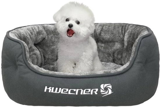 Letto per cani per piccoli cani - Cuscino per gatti lavabile, morbido - Cesta per cani per piccoli cani con fondo antiscivolo - Cesta per gatti grigia per dormire e accarezzare (grigio)