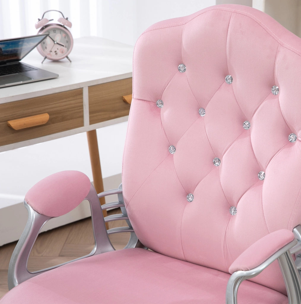 Sedia da ufficio rosa con funzione oscillante