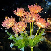 Illuminazione per giardino alimentata da energia solare impermeabile all'acqua IP65 2 modalità di illuminazione Lycoris Radiata recinzione solare per illuminare giardino patio area rossa]