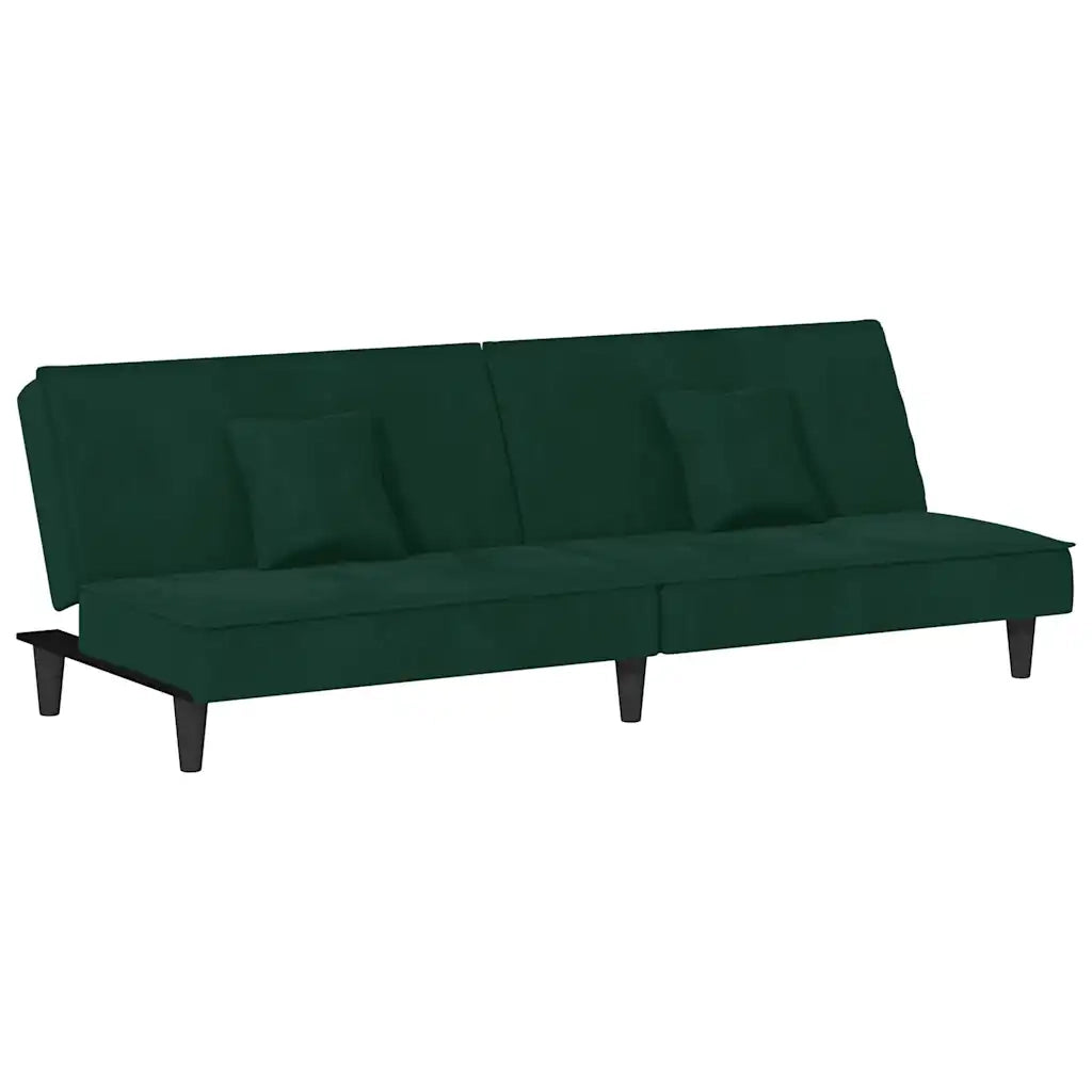 Divano letto-Sofa Letto-Daybed Verde Scuro in Velluto