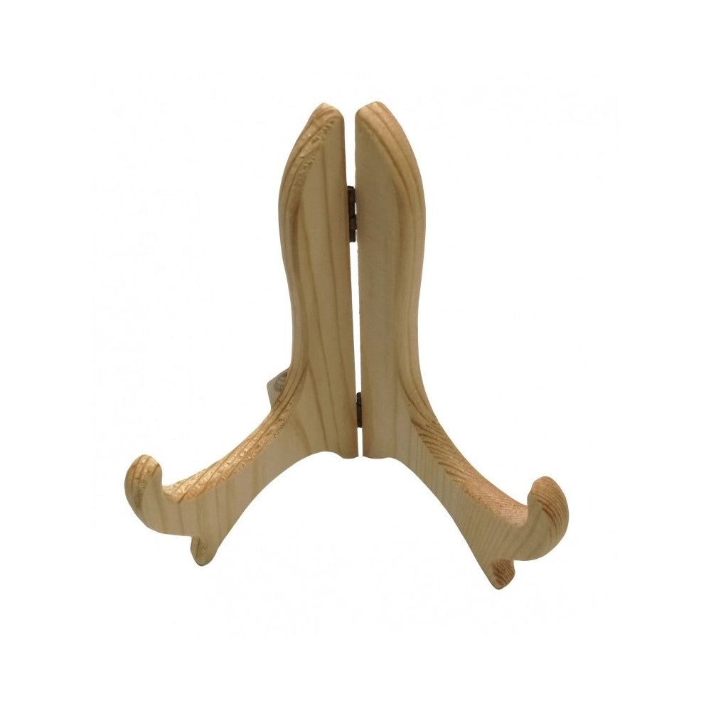 Trade Shop - Espositore 14cm 6'' Legno Chiaro Supporto Pieghevole Cavalletto Tavolo Gancio -