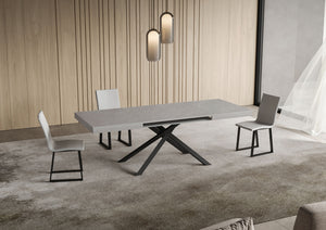 Tavolo Allungabile 120/380x90 cm Niket Cashmere Gambe Antracite