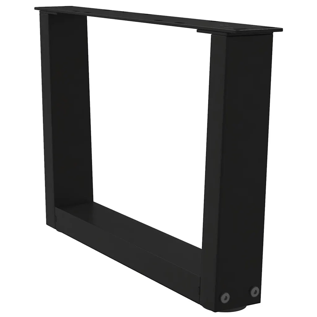 Gambe per Tavolino da Caffè a Forma di V 2 pz Nere 60x(30-31,3) cm Acciaio 4012612