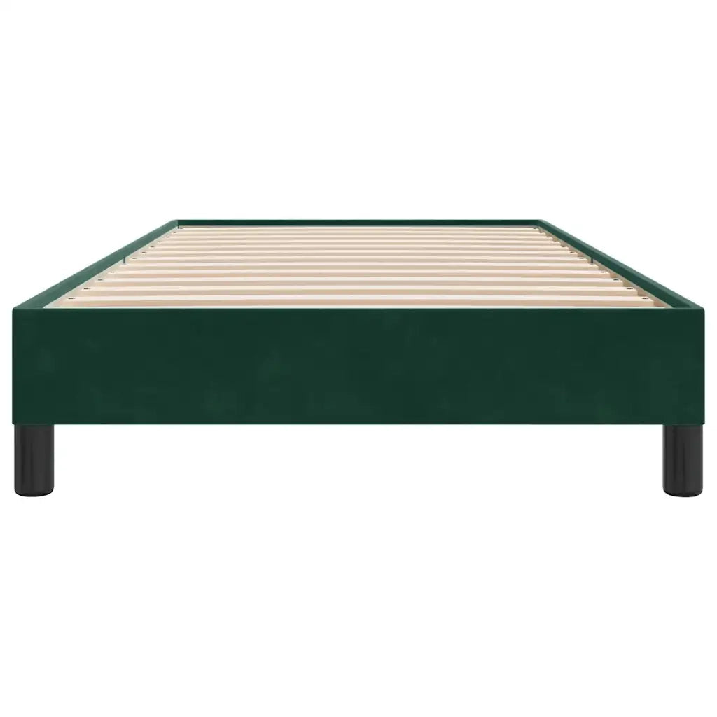 Giroletto a Molle senza Materasso Verde Scuro 100x210cm Velluto 3315816