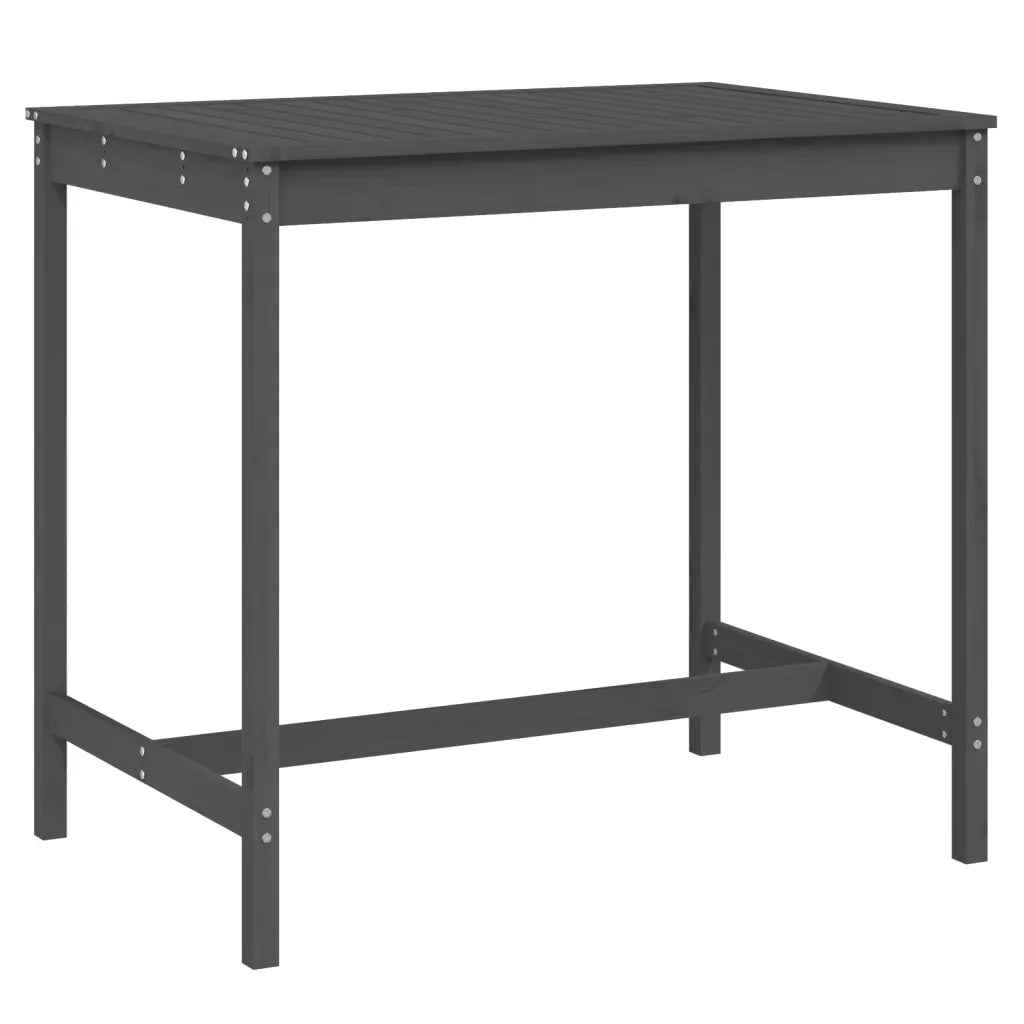 Tavolo da Giardino Grigio 121x82,5x110cm Legno Massello di Pino 824090