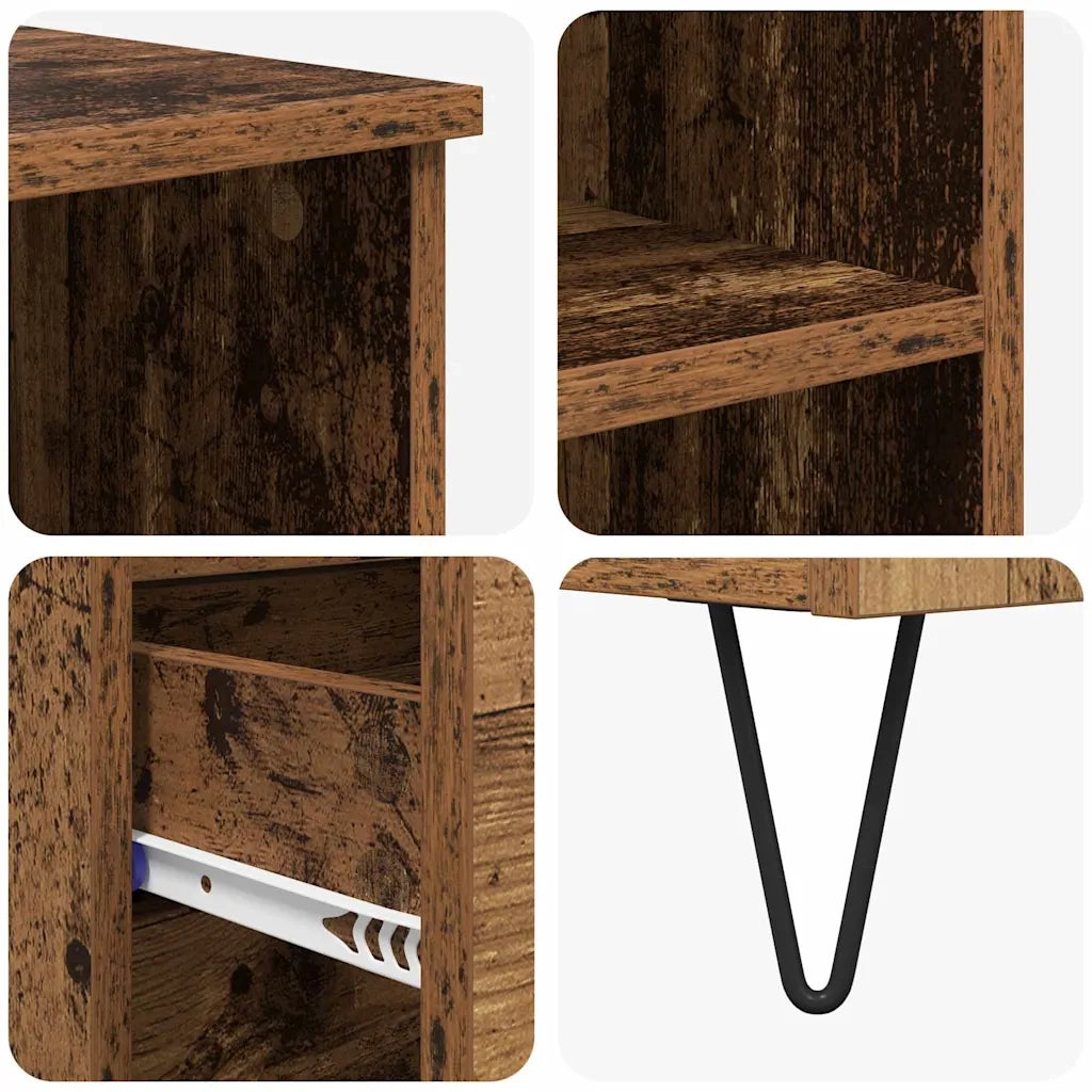 Credenza-Buffet-Armadio da cucina Legno vecchio 40 x 36 x 110 cm Legno multistrato 872945