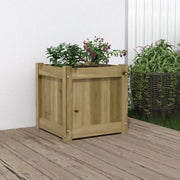Fioriera da Giardino-Vaso da Esterno 40x40x40 cm in Legno di Pino Impregnato