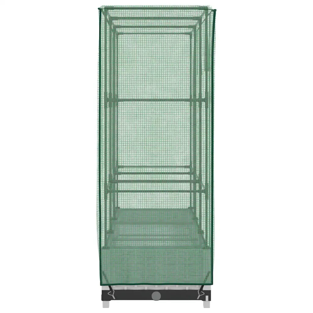 Fioriere | Cassetta per fiori | Letto Rialzato con Copertura Serra Effetto Rattan 120x40x123 cm