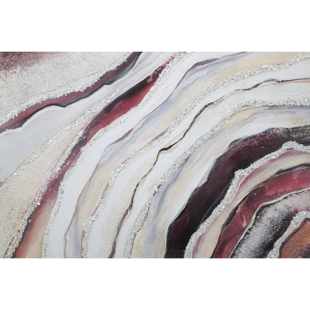 Stampa su Tela Marmo 8, Multicolore, Legno, 80x2,8x80 cm