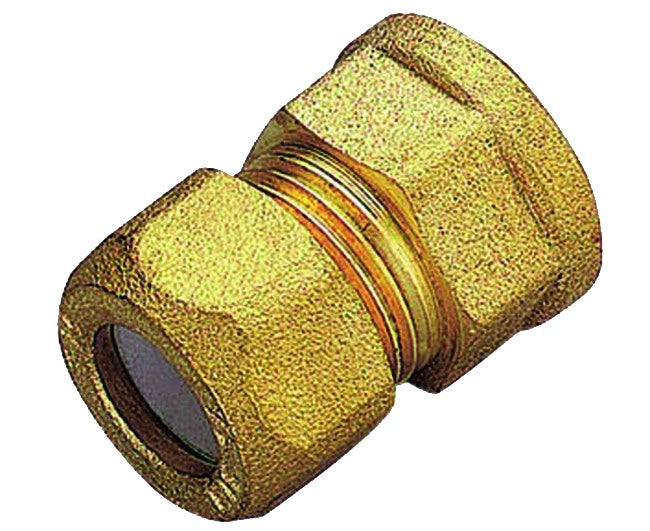 RACCORDO DIRITTO FEMMINA CON OGIVA IN PTFE PER TUBO RAME MODELLO 1200 3/4 ø16   TIEMME RACCORDERIE SPA
