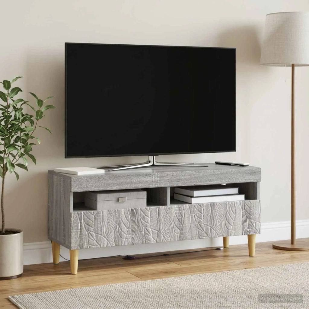 Mobile TV LED Sonoma grigio Legno ingegnerizzato 897211