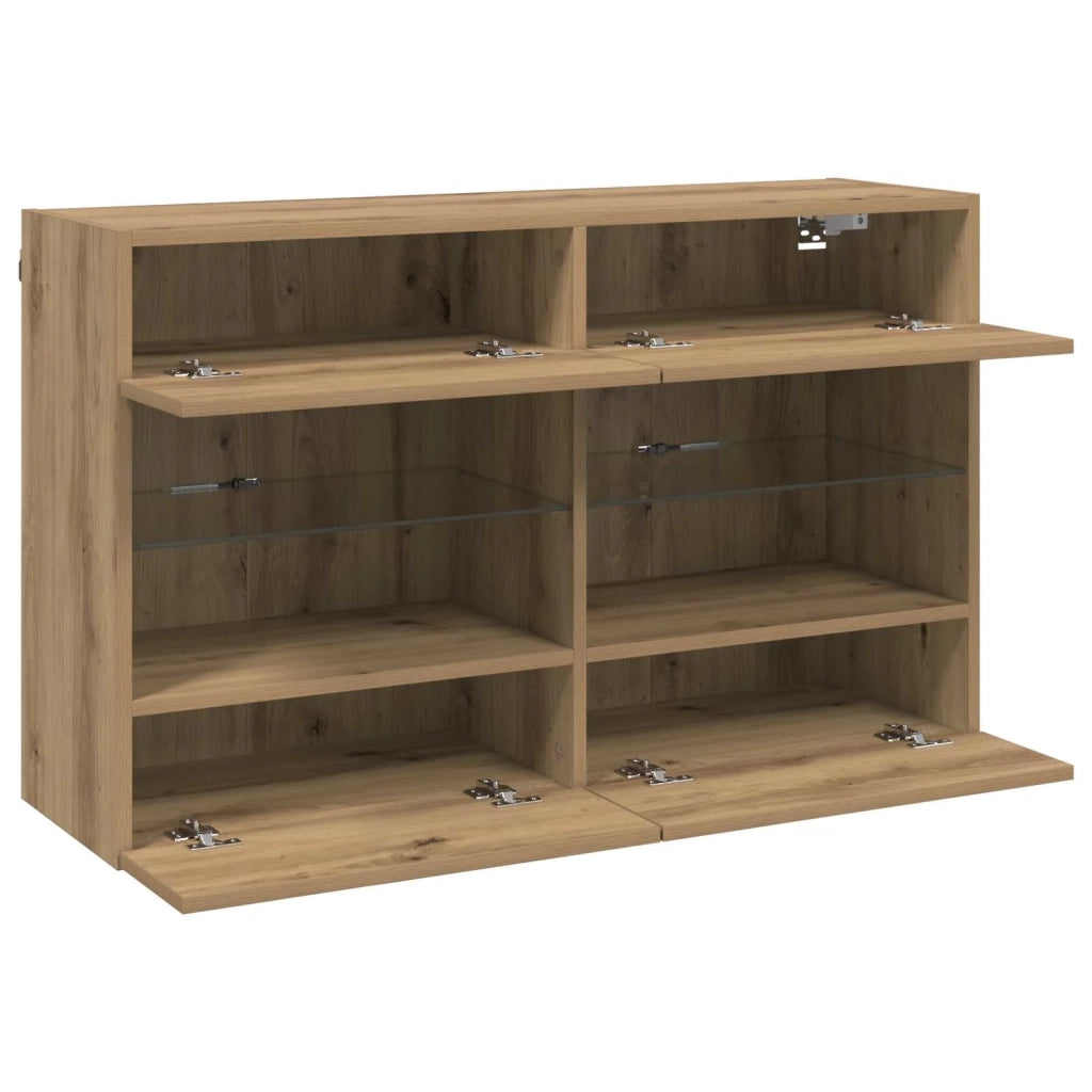 Mobile TV da parete Rovere artigianale 98,5 x 30 x 60,5 cm 8000986