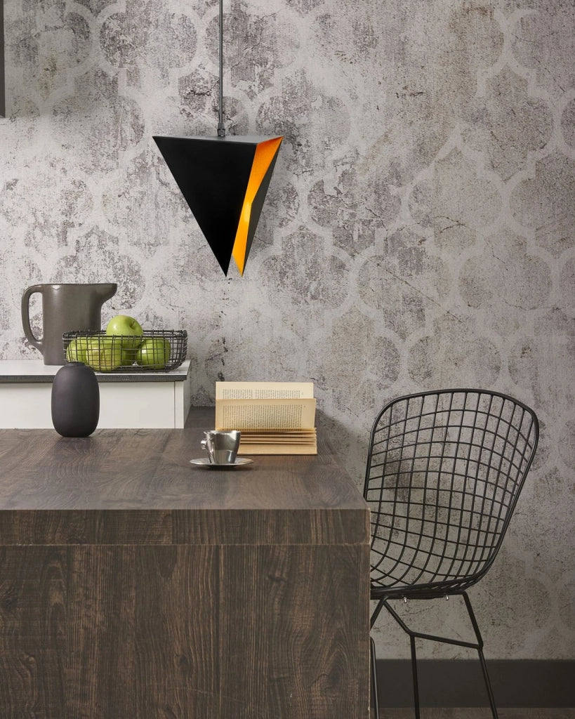 Lampada Da Soffitto Triangolare Geometrica Nera APP253-1CP