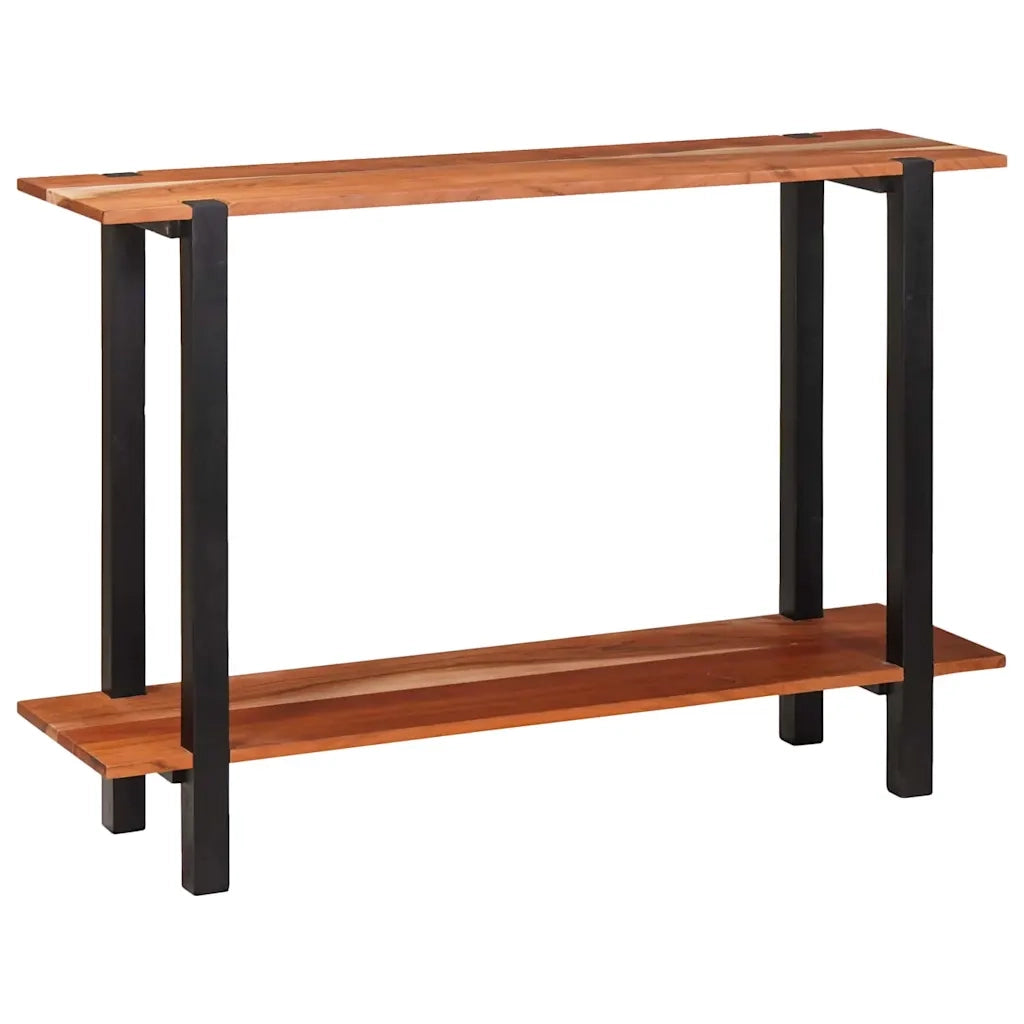 Tavolo consolle con lo scaffale Marrone e Nero 110 x 30 x 75 cm 4104003