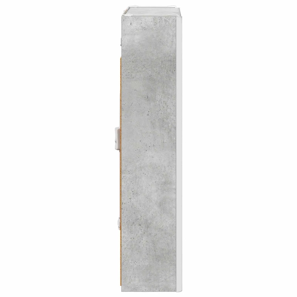 Mobiletto per specchio da bagno Grigio cemento