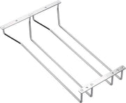 Supporto Vino Sotto Cassetto - Alzavivente Flessibile Supporto Calici con Viti - Finestra Chrome - 35cm - 2 Righi di Supporto per Calici