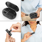 Microfono wireless BOYA WM3D con adattatore Lightning e scatola di custodia e ricarica I Microfono wireless a 2,4 GHz in microfono omnidirezionale I Per fotocamera, PC