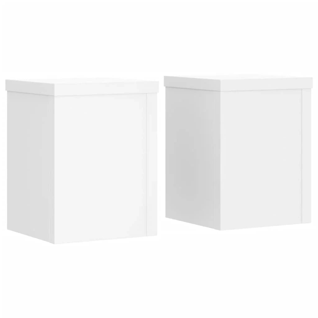 Portavasi mobili per fiori set da 2 15 x 15 x 20 cm legno ingegnerizzato bianco 02_0045263