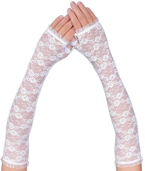 Maniche senza dita a fiori, maniche per donna, maniche a sbuffo, occasioni formali, design elegante, maniche senza dita con materiali lussuosi.